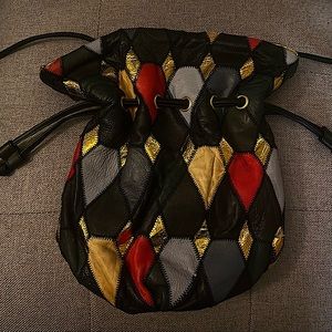 Vintage Multi-Color Bucket Bag